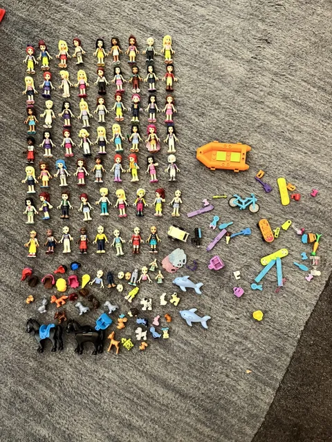 LEGO Friends Minifigure Lot X 53 Complete Minifigures, 25 animals and more