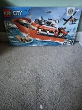 lego city sets new, Coast Guard Rescue Boat, 742 Pcs, With Helicopter.