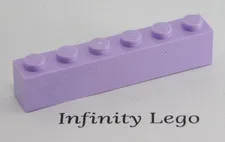12 LEGO Lavender Bricks 1 x 6 (3009) - (12 Pieces)