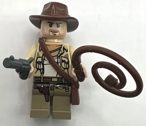 LEGO Minifigure Indiana Jones Tan Open Collar Shirt iaj033 7199
