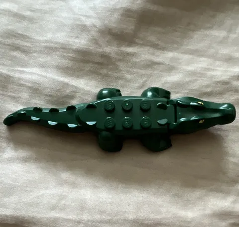 LEGO Green Crocodile Animal Figure Piece, Plastic, Crocodile Set, Animals