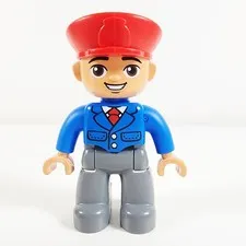 Lego Train Conductor Minifigure Duplo 10590 10805 10507 10528