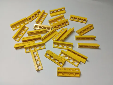 LEGO BULK LOT OF 25 YELLOW LATTICE FENCE 1X4X1  #3633