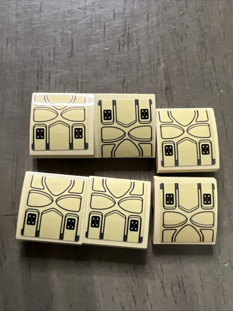 LEGO 15068pb218 Tan Slope Curved 2x2x2/3 Star Wars Millennium Falcon 6 Pieces