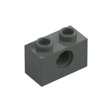 LEGO 45x Vintage Dark Gray Technic, Brick 1 x 2 with Hole inv.627