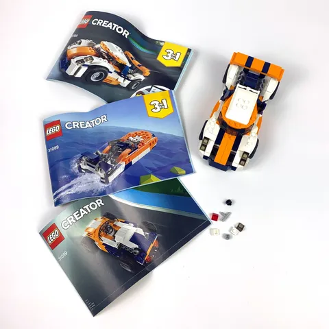 Lego Creator 3 in One 31089 Sunset Track Racer Complete w Instructions