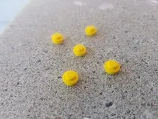 LEGO 1x1 Round Plate Yellow Building Part Lot of 5