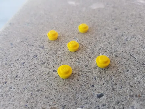 LEGO 1x1 Round Plate Yellow Building Part Lot of 5