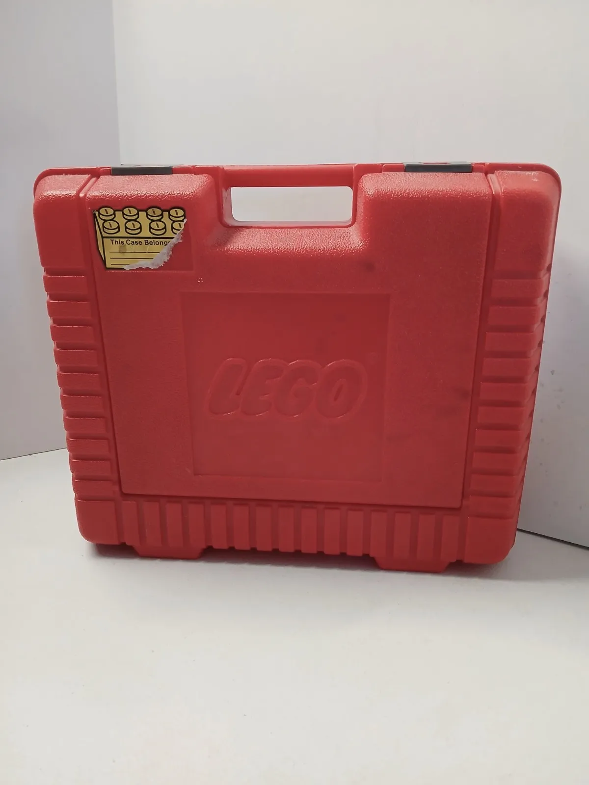 Vintage 80s Lego Red Hard Plastic Storage Travel Carrying Case Box 1985 USA 14"