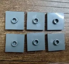LEGO Plate 87580 2x2 with Groove Stud in Center Jumper Genuine Dark Gray