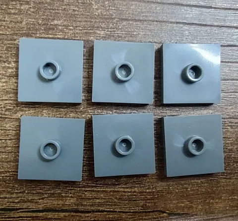 LEGO Plate 87580 2x2 with Groove Stud in Center Jumper Genuine Dark Gray
