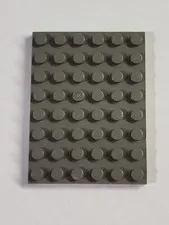 LEGO Parts ● Dark Gray (Old) Plate 6 x 8 ● # 3036 ● QTY 1