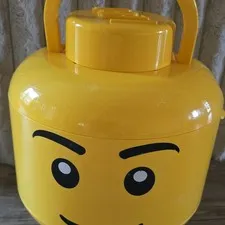 Yellow Lego Extra Large XL Head Storage Size Sort and Store Case