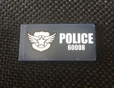 ⭐️LEGO-Police panel Silver Star Badge 1x3 White 60008