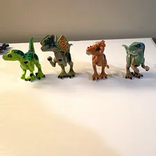 LEGO Buildable Dinosaur Figures Bulk Lot of 4, Multicolor Plastic Animals