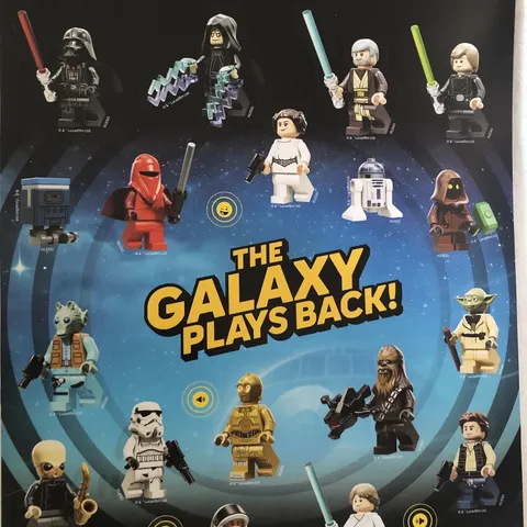 Lego Star Wars Smart Play Sticker Sheet  Promo Advertising Minifig Stickers New