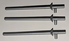 LEGO Lot Of 3 Flat Silver Knight Minifig Weapon Lance Jousting Spear Part # 3849