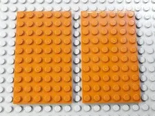 LEGO Lot of 2 Dark Orange 6x10 Building Plate Pieces