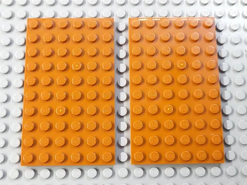 LEGO Lot of 2 Dark Orange 6x10 Building Plate Pieces