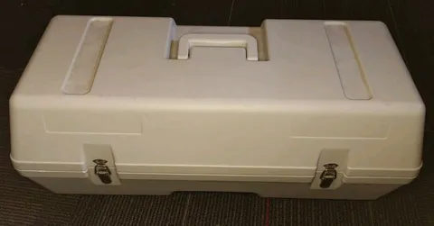  Vintage Hard Plastic Tool Equipment Carrying Case Empty Storage Box 24x10x10