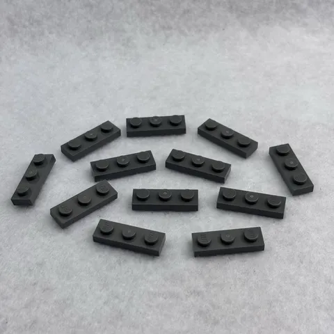 LEGO 3623 Dark Bluish Gray Plate 1 x 3 (x12)