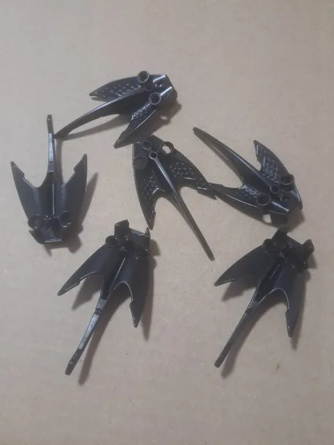 LOT 6 of LEGO Bionicle Webbed Fin Armor (64296) Black