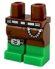 Lego 71023 New SWAMP CREATURE Minifig LEGS Brown Green Boot Silver Armor D504