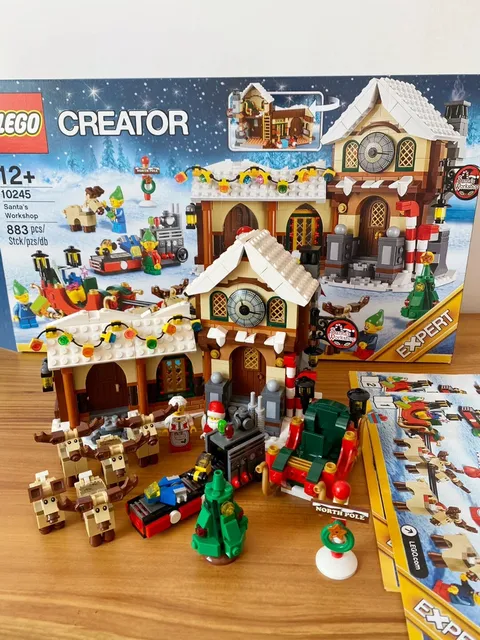 LEGO Icons 10245 Santa's Workshop 883 Pcs -丨With Instruction丨No box !