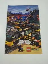 Rare Advertising Flyer Promotional Sheet LEGO City City Train 4559 4555 4532 4565 1997