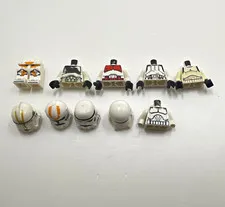 LEGO Star Wars Stormtrooper Minifigure Parts Lot Printed White Helmets 10 pcs