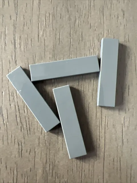 LEGO 2431 Dark Bluish Gray Tile 1x4 - 4 Pieces