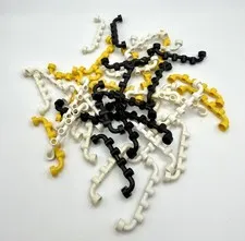 LEGO Mix lot of White, Yellow, Black 1 x 6 Bars inv.614
