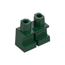 Lego Minifigure Accessories - Dark Green Short Legs (1)  - Brand New