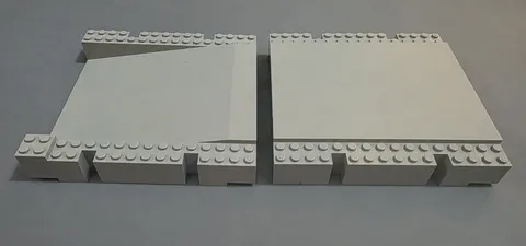 Lego Baseplate Raised Platform Rap Lot 2642 (1x) & 2617 (1x) : Light Gray 16x16