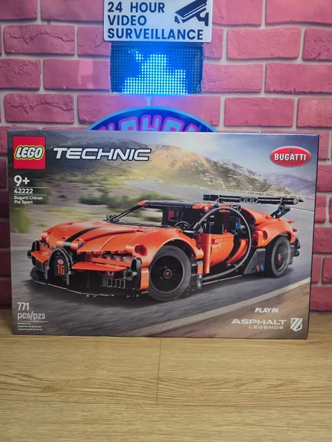 LEGO Technic Bugatti Sport Hypercar Sports Car Toy W/Realistic Steering #42222