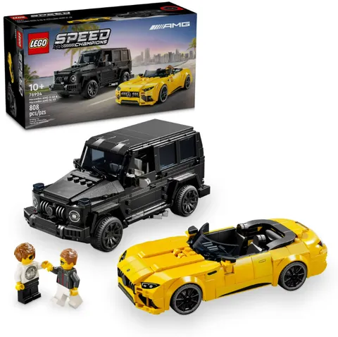 LEGO Speed Champions Mercedes-AMG G 63 & Mercedes-AMG SL 63 Toy Cars - Building 