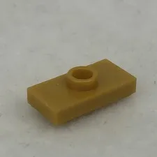 LEGO 15573 Pearl Gold Plate, Modified 1 x 2 W/ 1 Stud W/ Groove (x1)
