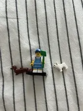 Lego Dog Sitter Minifigure Walker Collectible Series 19 CMF Complete w/ 2 Dogs