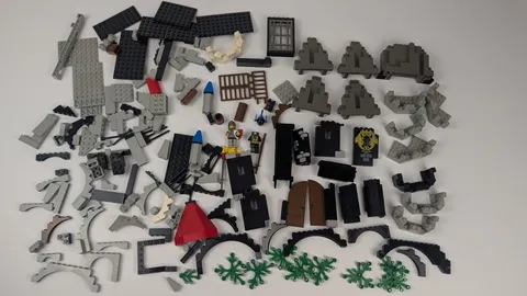 Vintage LEGO Castle Parts Lot Retired Panels Doors Arches Minifig Lion Knights
