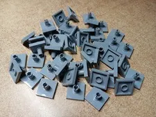LEGO LOT OF 46 LIGHT  BLUISH GRAY TILES 2X2 WITH TOP PIN  #2460