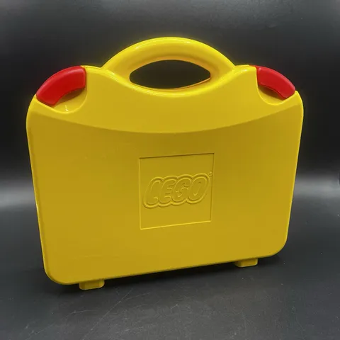 LEGO Plastic Storage Box / Carrying Case W/Handle Yellow Removable Dividers