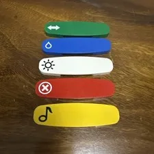 Duplo Lot 5 Action Parts Sound Stop Go Light Yellow White Red Green Blue 10874