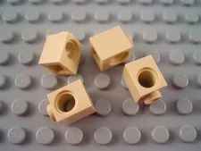 New LEGO Lot of 4 Tan 1x1 Technic Brick Pieces from 8639 4865