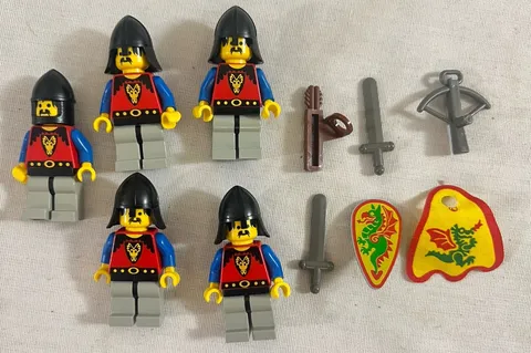 Set of 5 LEGO Dragon Knights Minifigures w/ Accessories