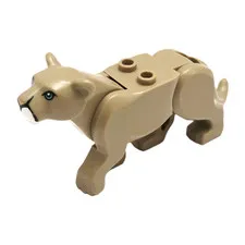 LEGO Mountain Lion Animal Figure 60714 Tan Big Cat Zoo Wildlife Safari