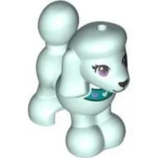 LEGO Minifigure Accessory Light Aqua Dog, Friends, Poodle