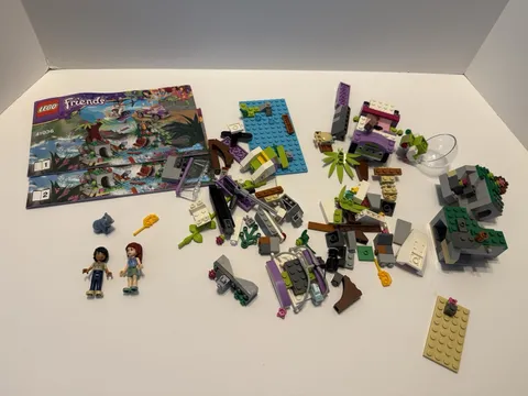 LEGO Friends: Jungle Bridge Rescue (41036) 96% Complete Instructions 2 Minifigs
