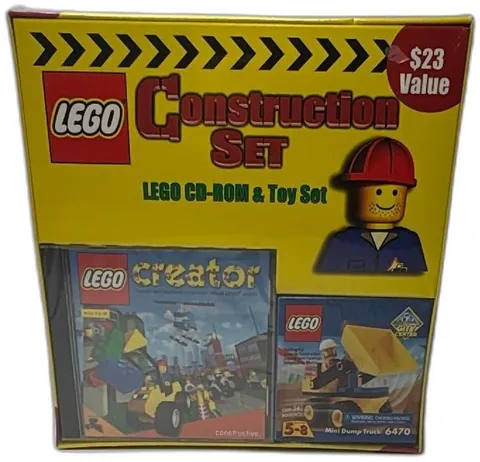 LEGO Construction Set 2000 CD-ROM Creator Game With Mini Dump Truck 6470 New