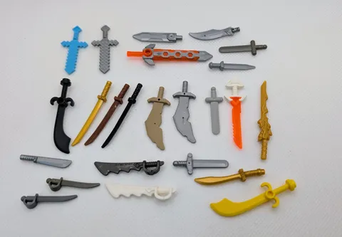 LEGO ® swords weapons 10 20 pieces knights Ninjago mixed used