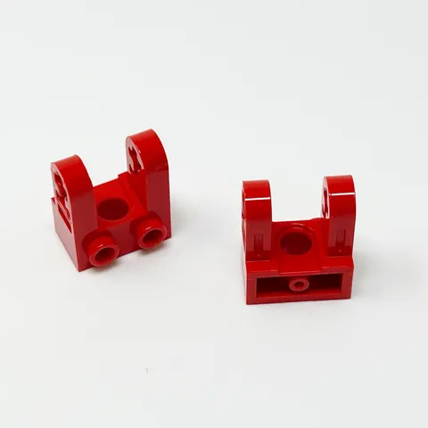 85943 LEGO Technic Brick 1x2 w/ Hole & Dual Liftarm Extensions RED (2)